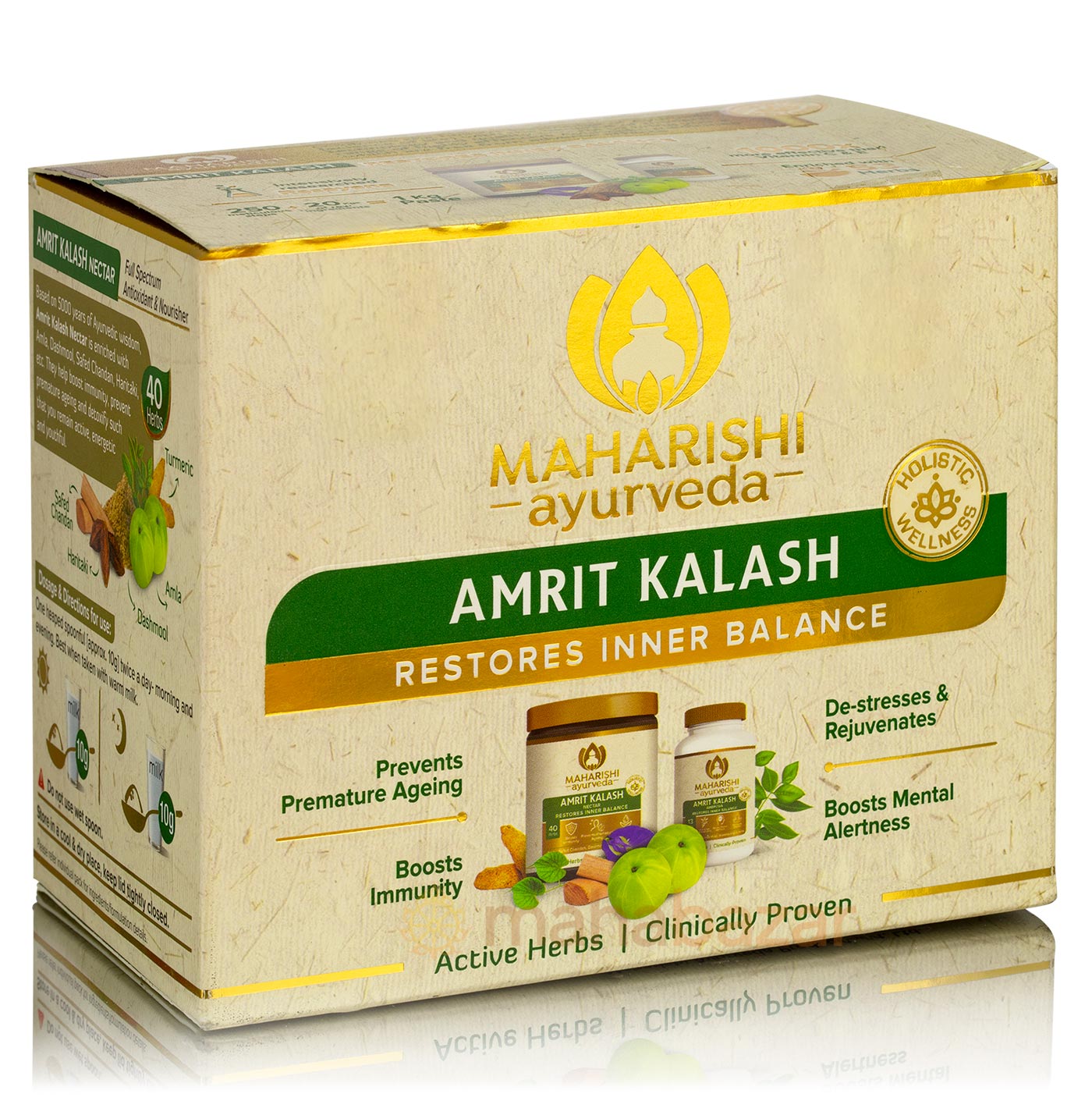 Buy Amrit Kalash, Ayurvedic Complex, 60 tabs + 600 g, Maharishi Ayurveda