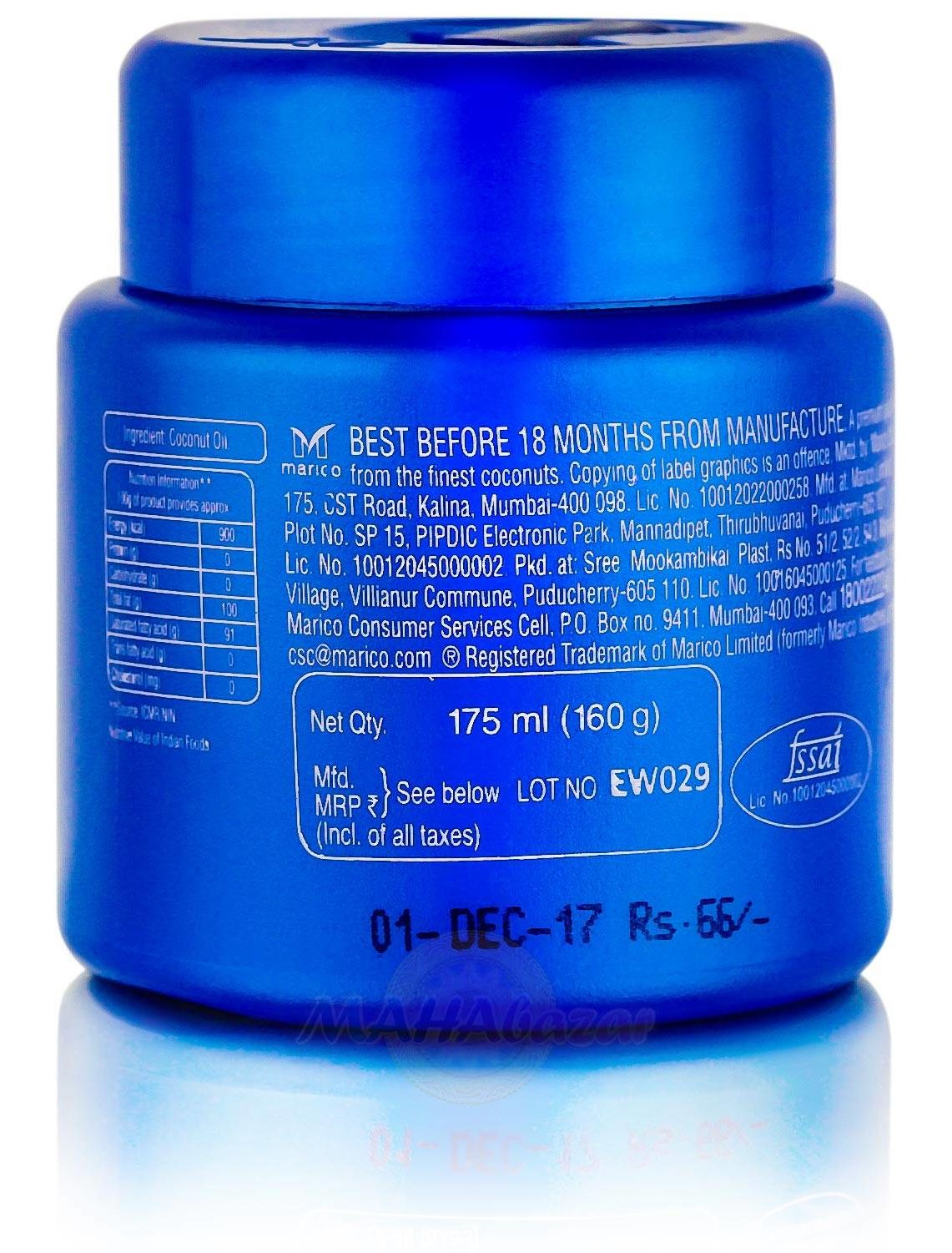 Buy Natural Coconut Oil, 175 ml, Parachute