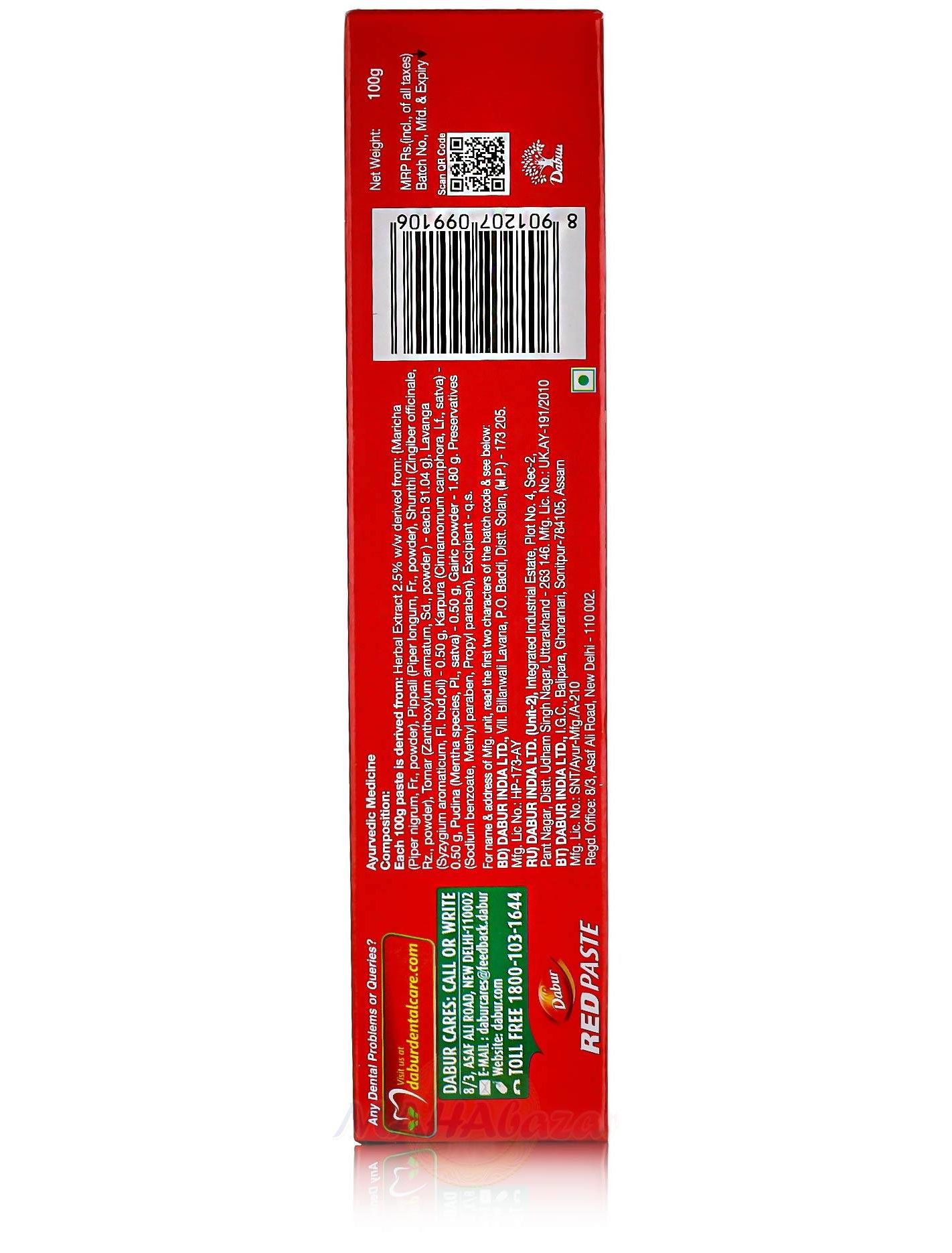 composition of dabur red toothpaste