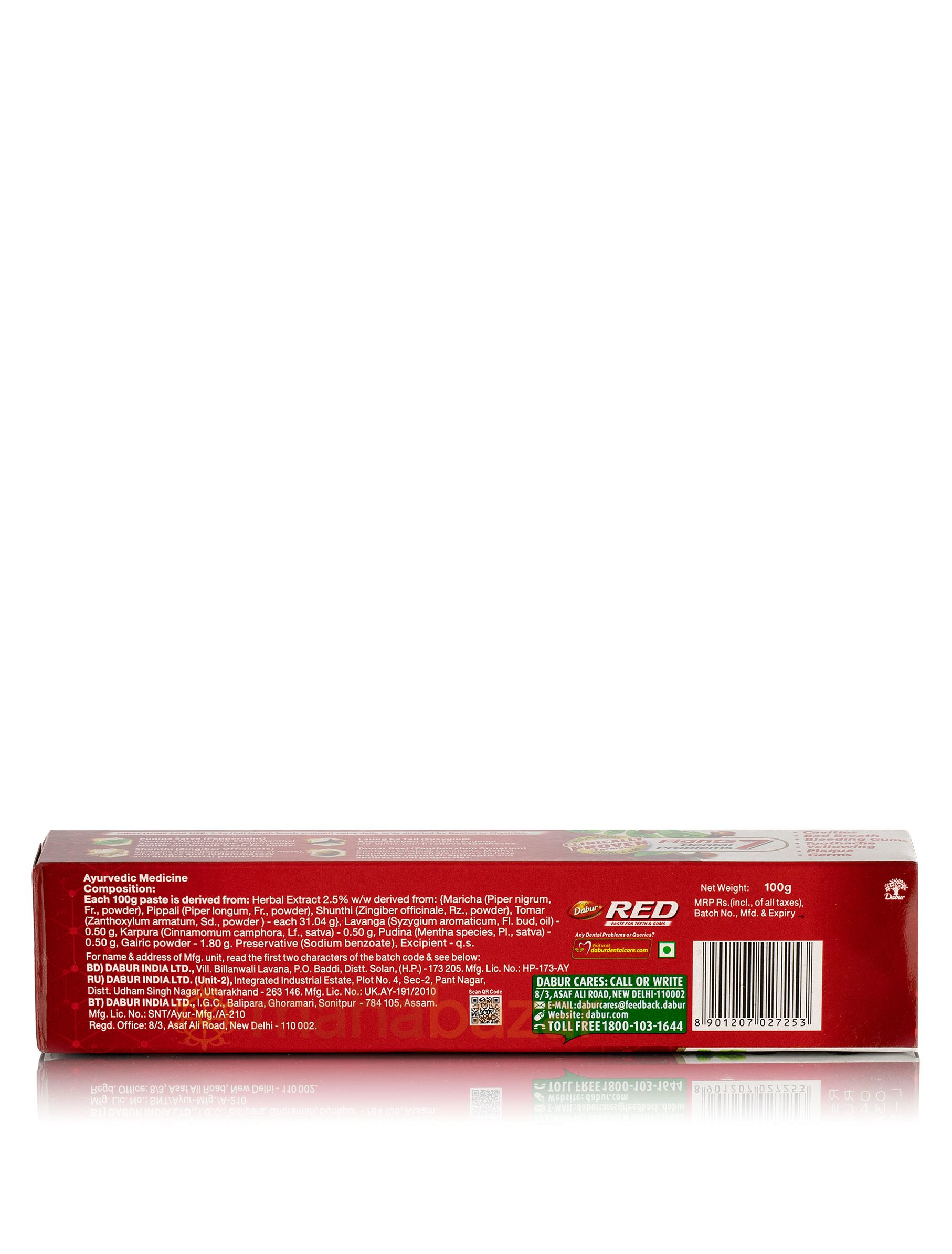 composition of dabur red toothpaste